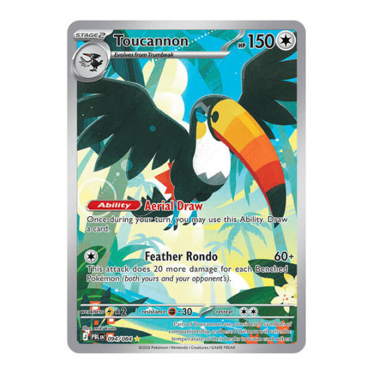 Toucannon - 094/084 (PBL) #094/084 Illustration Rare (Holofoil Near Mint) ME05: Pitch Black Pokemon: 2026