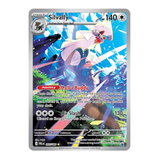 Silvally - 095/084 (PBL) #095/084 Illustration Rare (Holofoil Near Mint) ME05: Pitch Black Pokemon: 2026