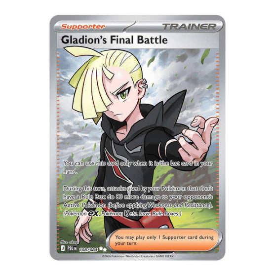 Gladion's Final Battle - 108/084 (PBL) #108/084 Ultra Rare (Holofoil Near Mint) ME05: Pitch Black Pokemon: 2026