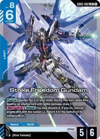 Strike Freedom Gundam (GD05) #GD05-002 LR (Holofoil Near Mint) Freedom Ascension Gundam Card Game: 2026