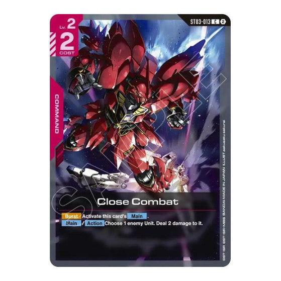 Close Combat (SC01) #ST03-013 Common (Lightly Played) Deck Build Box Freedom Ascension Gundam Card Game: 2026