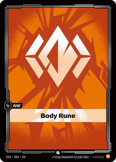 Body Rune (VEN) #R04 Common (Near Mint) Vendetta Riftbound: League of Legends Trading Card Game: 2026