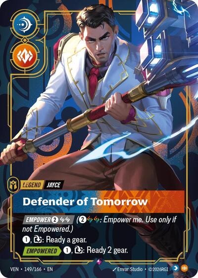 Jayce - Defender of Tomorrow (VEN) #149/166 Rare (Foil Near Mint) Vendetta Riftbound: League of Legends Trading Card Game: 2026