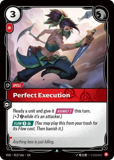 Perfect Execution (VEN) #012/166 Uncommon (Near Mint) Vendetta Riftbound: League of Legends Trading Card Game: 2026