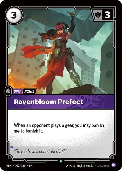 Ravenbloom Prefect (VEN) #102/166 Uncommon (Near Mint) Vendetta Riftbound: League of Legends Trading Card Game: 2026