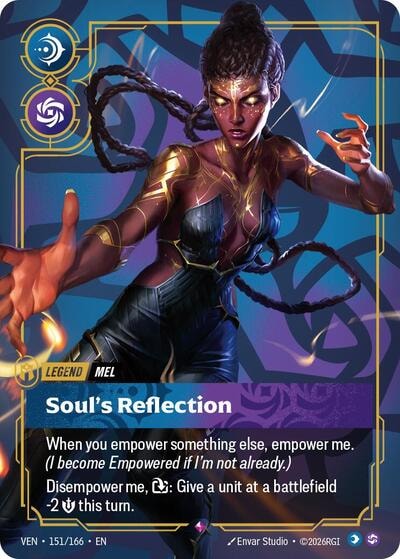 Mel - Soul's Reflection (VEN) #151/166 Rare (Foil Near Mint) Vendetta Riftbound: League of Legends Trading Card Game: 2026