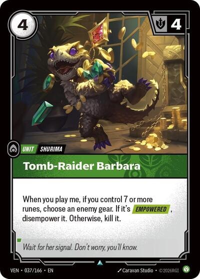 Tomb-Raider Barbara (VEN) #037/166 Uncommon (Near Mint) Vendetta Riftbound: League of Legends Trading Card Game: 2026