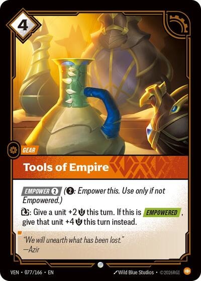 Tools of Empire (VEN) #077/166 Common (Near Mint) Vendetta Riftbound: League of Legends Trading Card Game: 2026