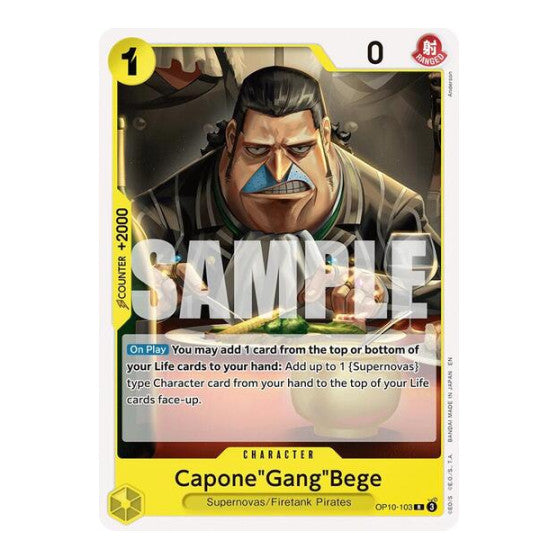 Capone"Gang"Bege (ST-36) #OP10-103 Rare Starter Deck 36: YELLOW Eustass"Captain"Kid One Piece Card Game: 2026