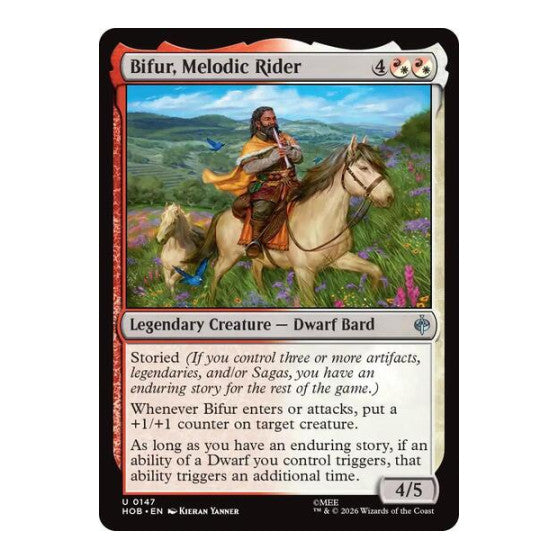 Bifur, Melodic Rider (HOB) #147 Uncommon (Lightly Played) The Hobbit Magic: The Gathering: 2026