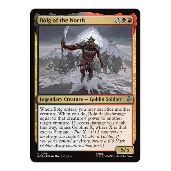 Bolg of the North (HOB) #148 Uncommon (Lightly Played) The Hobbit Magic: The Gathering: 2026