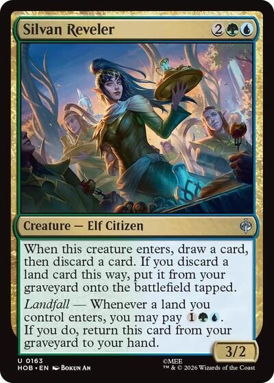 Silvan Reveler (HOB) #163 Uncommon (Lightly Played) The Hobbit Magic: The Gathering: 2026