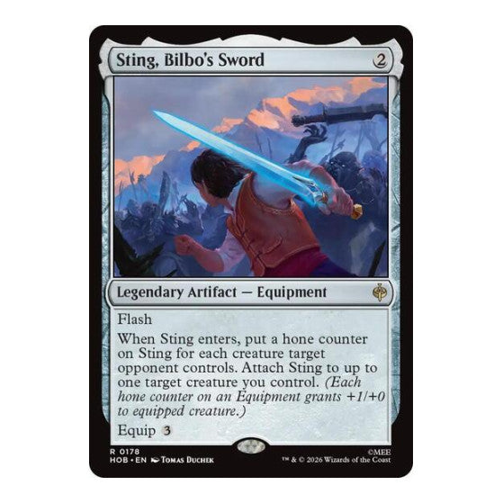 Sting, Bilbo's Sword (HOB) #178 Rare (Lightly Played) The Hobbit Magic: The Gathering: 2026