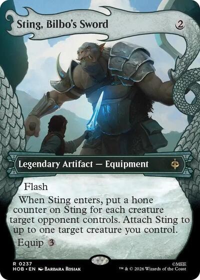 Sting Bilbos Sword Showcase (HOB) #237 Rare (Foil Near Mint) The Hobbit Magic: The Gathering: 2026