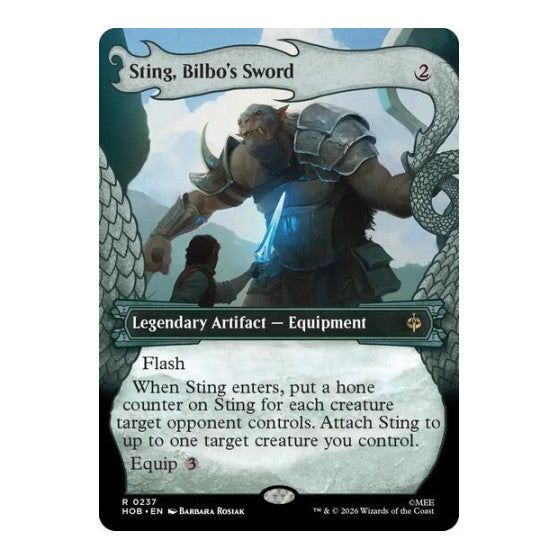 Sting, Bilbo's Sword (Showcase) (HOB) #237 Rare (Foil Near Mint) The Hobbit Magic: The Gathering: 2026