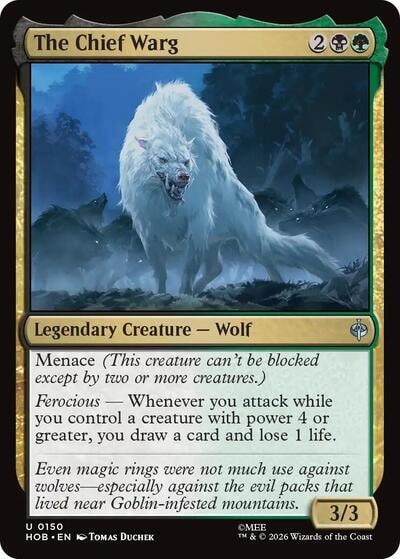 The Chief Warg (HOB) #150 Uncommon (Lightly Played) The Hobbit Magic: The Gathering: 2026