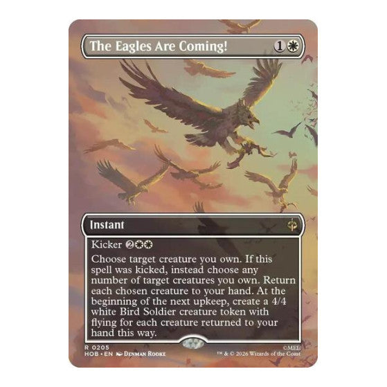 The Eagles Are Coming! (Borderless) (HOB) #205 Rare (Near Mint) The Hobbit Magic: The Gathering: 2026