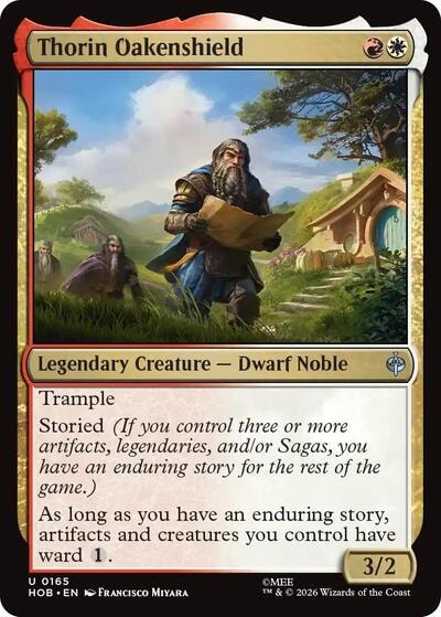 Thorin Oakenshield (HOB) #165 Uncommon (Lightly Played) The Hobbit Magic: The Gathering: 2026