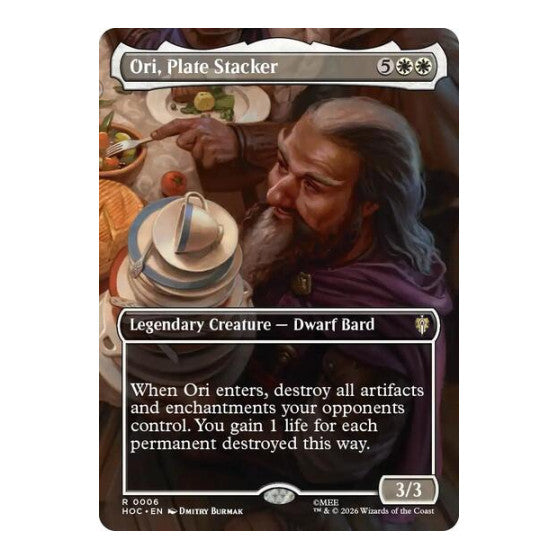 Ori Plate Stacker Borderless (HOC) #6 Rare (Near Mint) The Hobbit: Eternal-Legal Magic: The Gathering: 2026