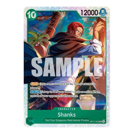 Shanks (022) (OP17) #OP17-022 Super Rare (Foil Near Mint) The World's Strongest Warriors One Piece Card Game: 2026
