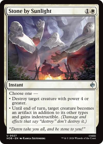 Stone by Sunlight (HOB) #27 Uncommon (Lightly Played) The Hobbit Magic: The Gathering: 2026