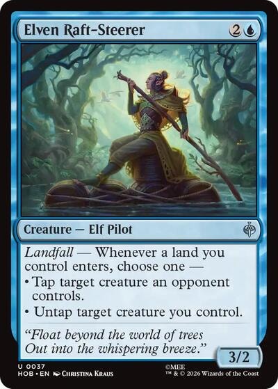 Elven Raft Steerer (HOB) #37 Uncommon (Lightly Played) The Hobbit Magic: The Gathering: 2026