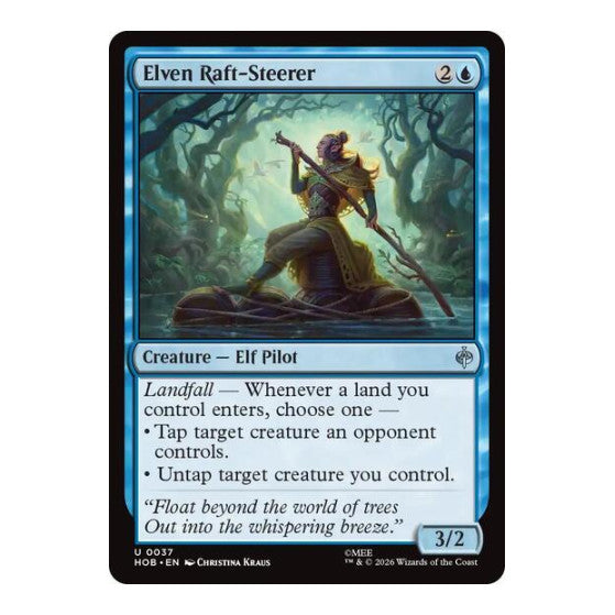Elven Raft-Steerer (HOB) #37 Uncommon (Lightly Played) The Hobbit Magic: The Gathering: 2026
