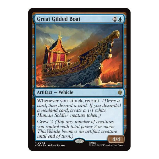 Great Gilded Boat (HOB) #42 Rare (Lightly Played) The Hobbit Magic: The Gathering: 2026