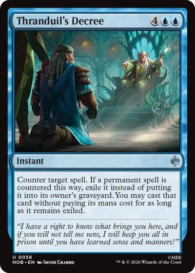 Thranduils Decree (HOB) #56 Uncommon (Lightly Played) The Hobbit Magic: The Gathering: 2026