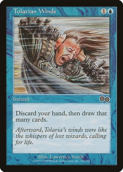 1998 Magic: Urza's Saga (USG) - Tolarian Winds (#104, Common) (Lightly Played)