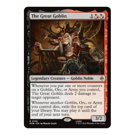 The Great Goblin (HOB) #158 Rare (Lightly Played) The Hobbit Magic: The Gathering: 2026