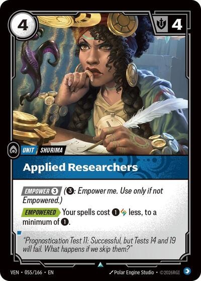 Applied Researchers (VEN) #055/166 Uncommon (Near Mint) Vendetta Riftbound: League of Legends Trading Card Game: 2026