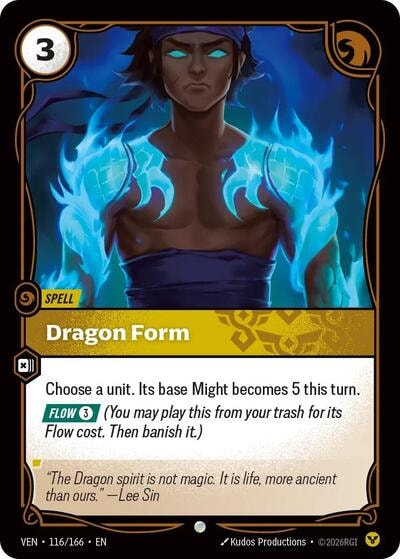 Dragon Form (VEN) #116/166 Common (Near Mint) Vendetta Riftbound: League of Legends Trading Card Game: 2026