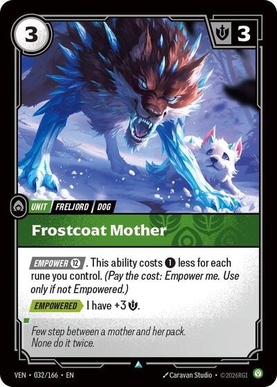 Frostcoat Mother (VEN) #032/166 Uncommon (Near Mint) Vendetta Riftbound: League of Legends Trading Card Game: 2026