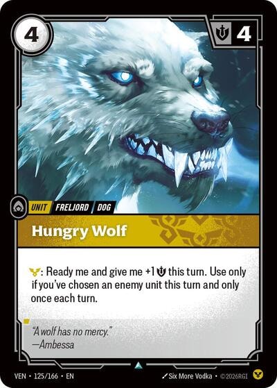 Hungry Wolf (VEN) #125/166 Uncommon (Near Mint) Vendetta Riftbound: League of Legends Trading Card Game: 2026