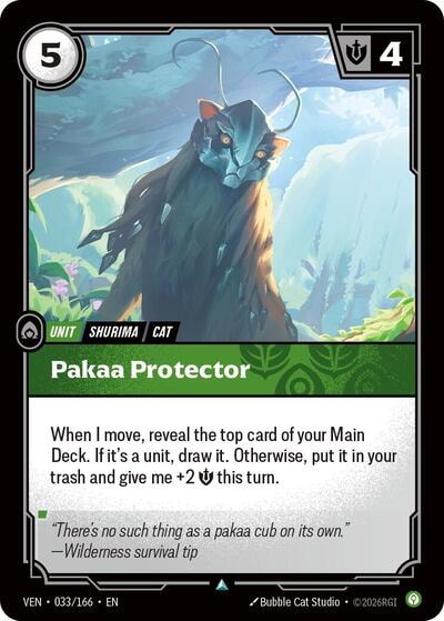 Pakaa Protector (VEN) #033/166 Uncommon (Near Mint) Vendetta Riftbound: League of Legends Trading Card Game: 2026