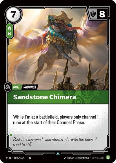Sandstone Chimera (VEN) #036/166 Uncommon (Near Mint) Vendetta Riftbound: League of Legends Trading Card Game: 2026