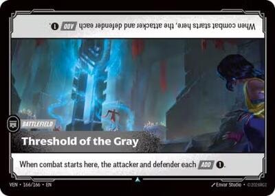 Threshold of the Gray (VEN) #166/166 Uncommon (Near Mint) Vendetta Riftbound: League of Legends Trading Card Game: 2026