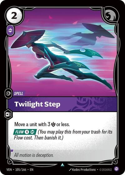 Twilight Step (VEN) #105/166 Uncommon (Near Mint) Vendetta Riftbound: League of Legends Trading Card Game: 2026