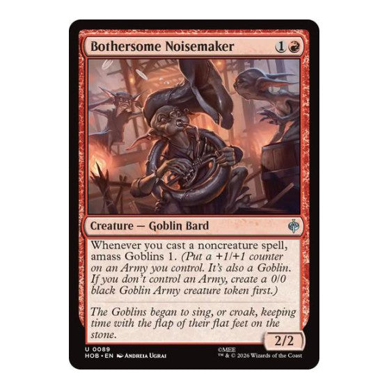 Bothersome Noisemaker (HOB) #89 Uncommon (Lightly Played) The Hobbit Magic: The Gathering: 2026
