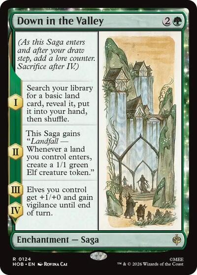 Down in the Valley (HOB) #124 Rare (Lightly Played) The Hobbit Magic: The Gathering: 2026