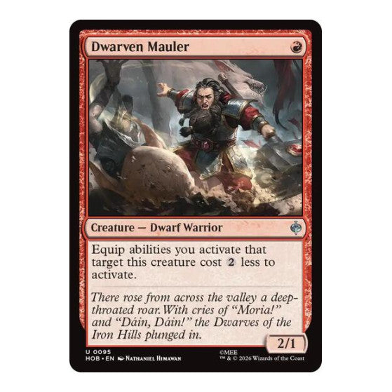Dwarven Mauler (HOB) #95 Uncommon (Lightly Played) The Hobbit Magic: The Gathering: 2026