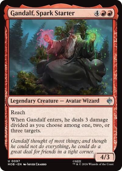 Gandalf Spark Starter (HOB) #97 Uncommon (Lightly Played) The Hobbit Magic: The Gathering: 2026