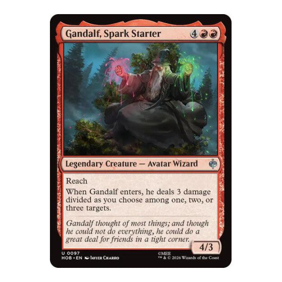 Gandalf, Spark Starter (HOB) #97 Uncommon (Lightly Played) The Hobbit Magic: The Gathering: 2026