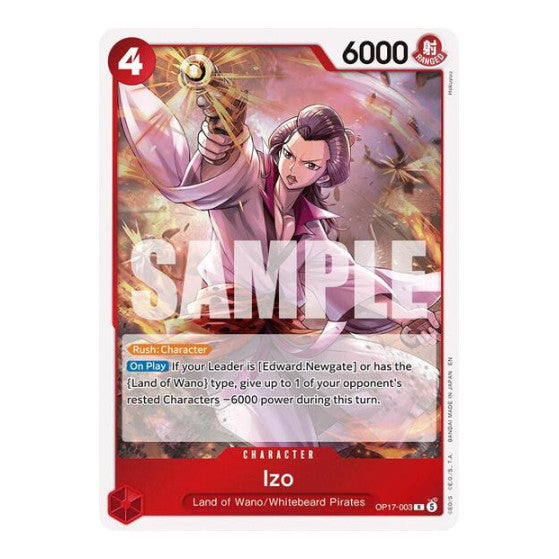 Izo (OP17) #OP17-003 Rare (Foil Near Mint) The World's Strongest Warriors One Piece Card Game: 2026