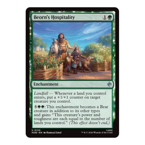 Beorn's Hospitality (HOB) #120 Uncommon (Lightly Played) The Hobbit Magic: The Gathering: 2026