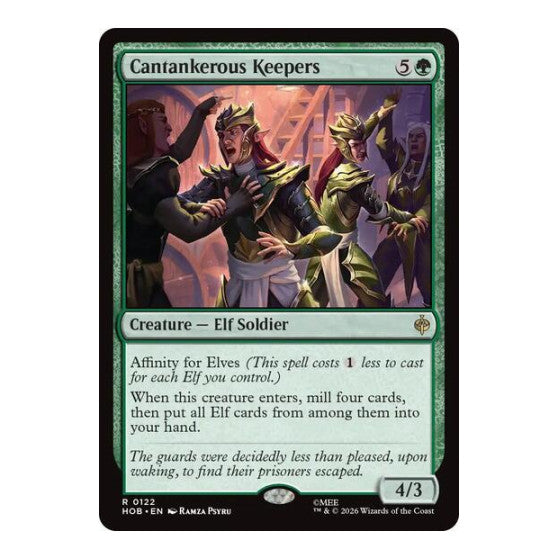 Cantankerous Keepers (HOB) #122 Rare (Lightly Played) The Hobbit Magic: The Gathering: 2026
