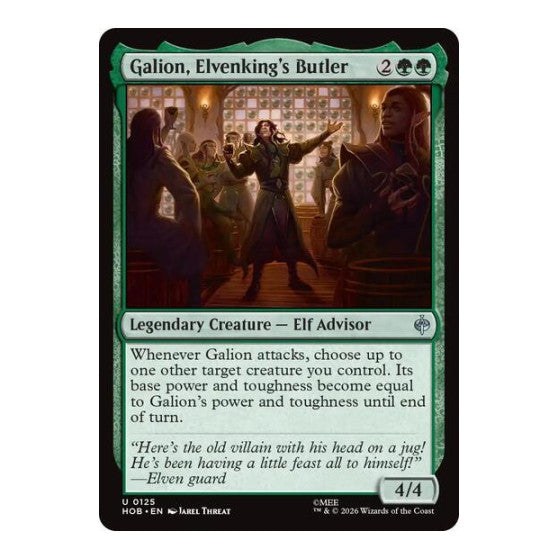Galion, Elvenking's Butler (HOB) #125 Uncommon (Lightly Played) The Hobbit Magic: The Gathering: 2026