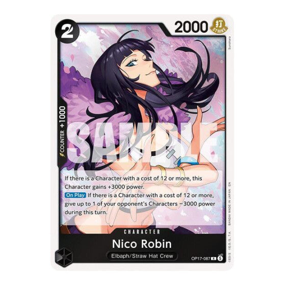 Nico Robin (OP17) #OP17-087 Rare (Foil Near Mint) The World's Strongest Warriors One Piece Card Game: 2026
