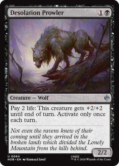 Desolation Prowler (HOB) #64 Uncommon (Lightly Played) The Hobbit Magic: The Gathering: 2026